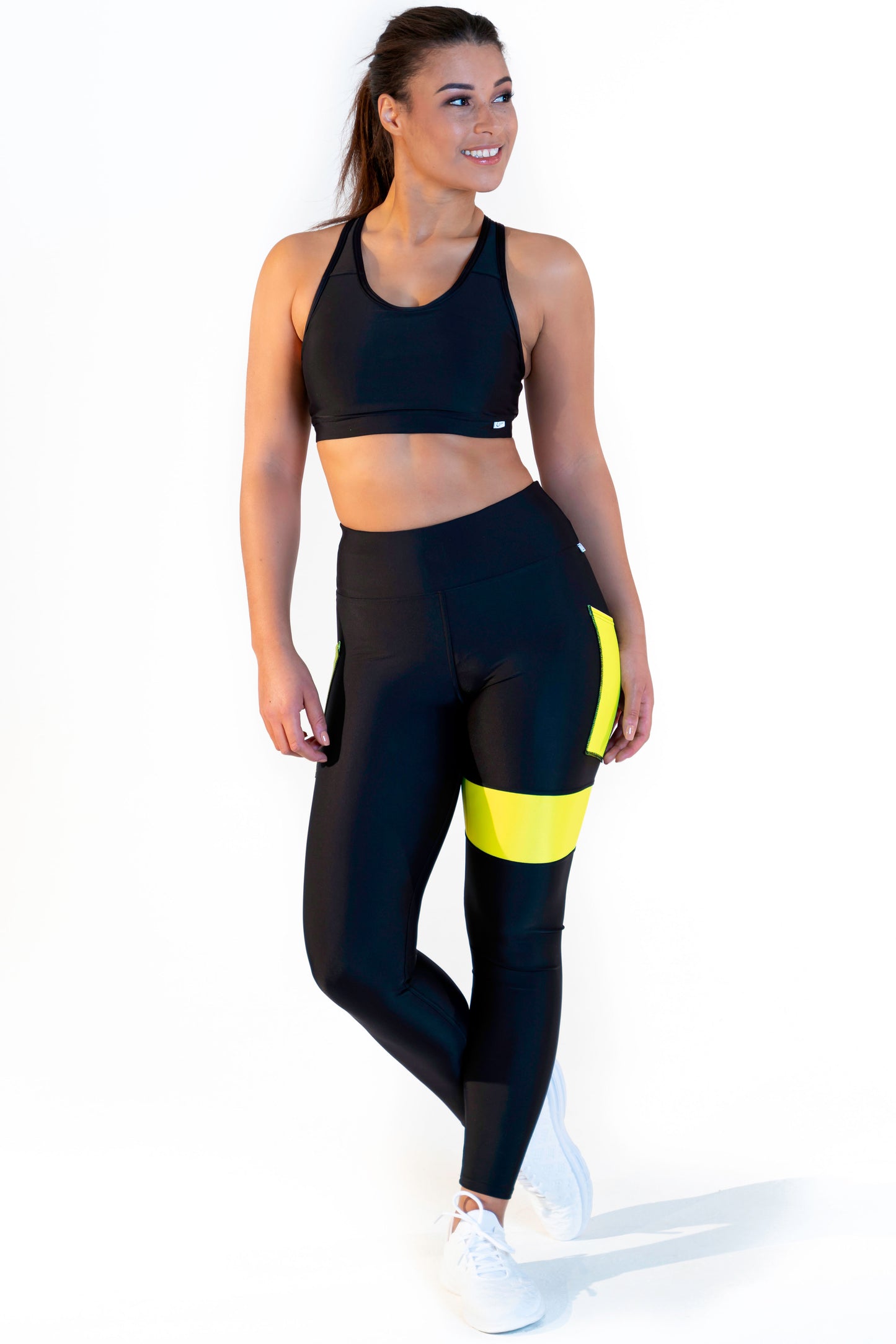 CALAO | Legging taille haute - jaune fluo