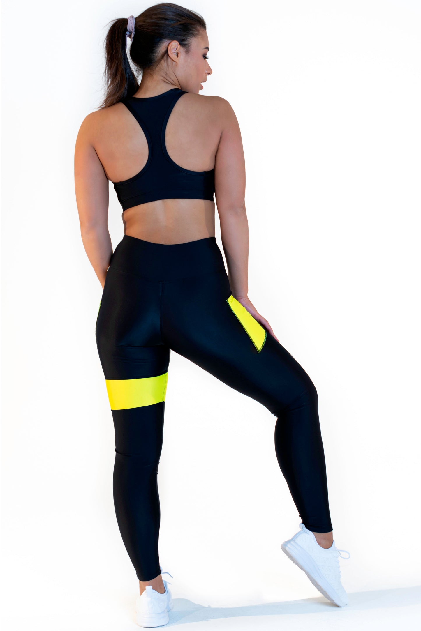 CALAO | Legging taille haute - jaune fluo