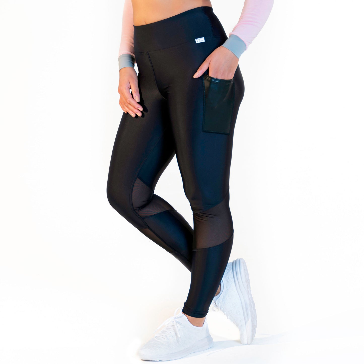 CALAO | Legging taille haute - mesh noir